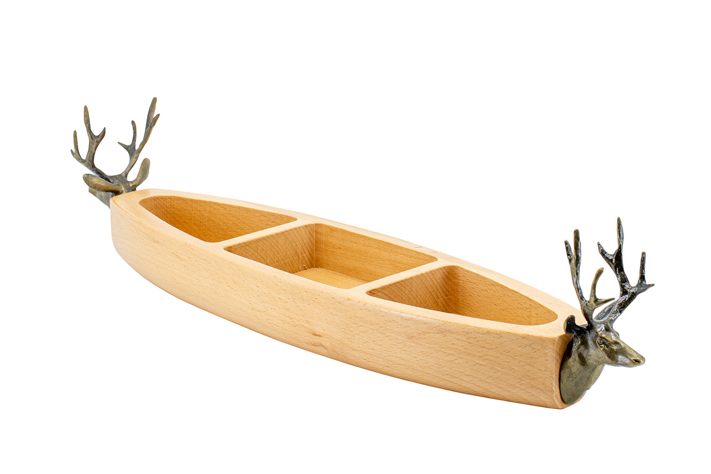 Holz-Snackschale "Hirsch", Buche, 46 cm