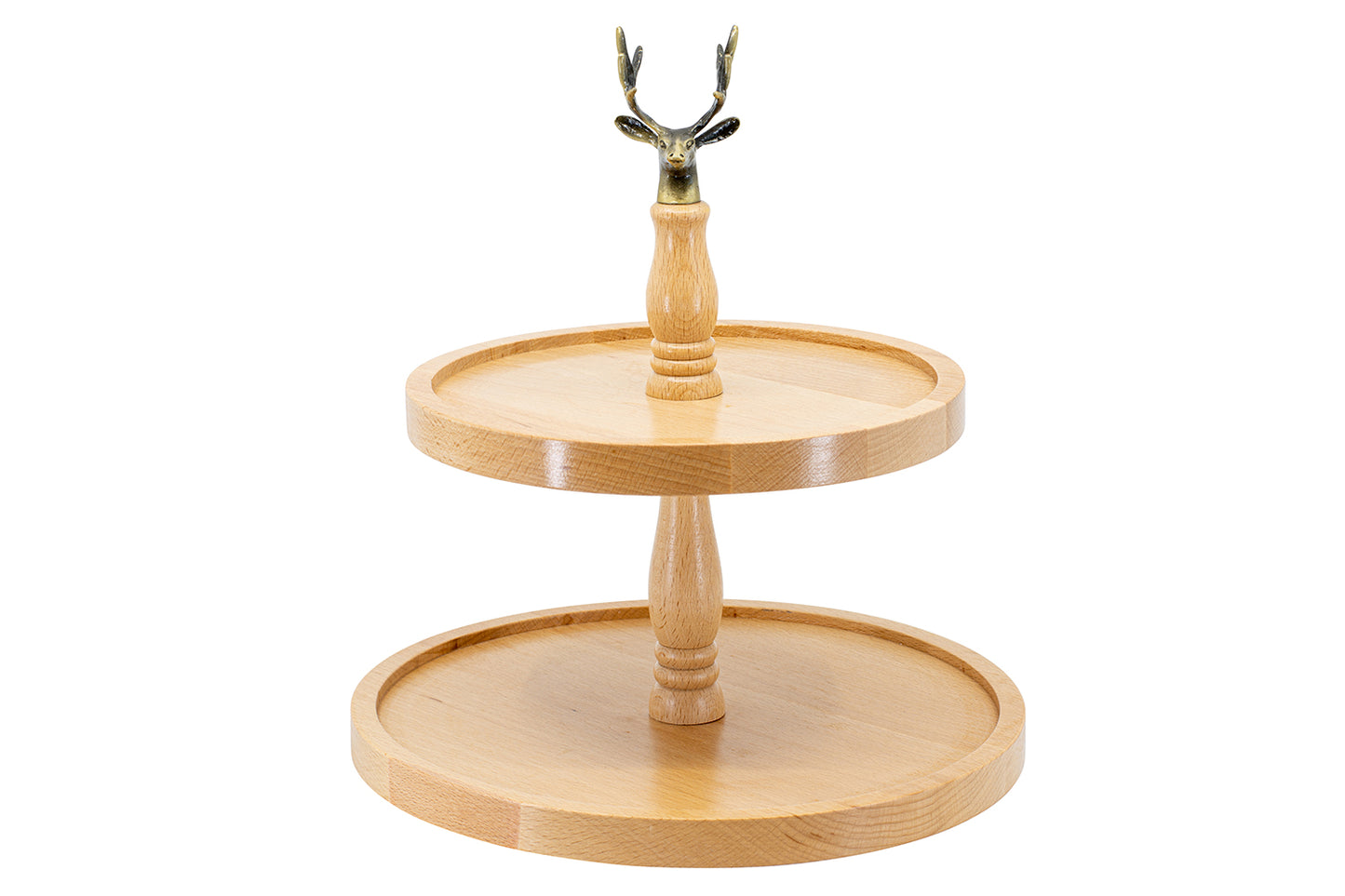 Holz-Etagere "Hirsch", Buche, Ø 25 cm