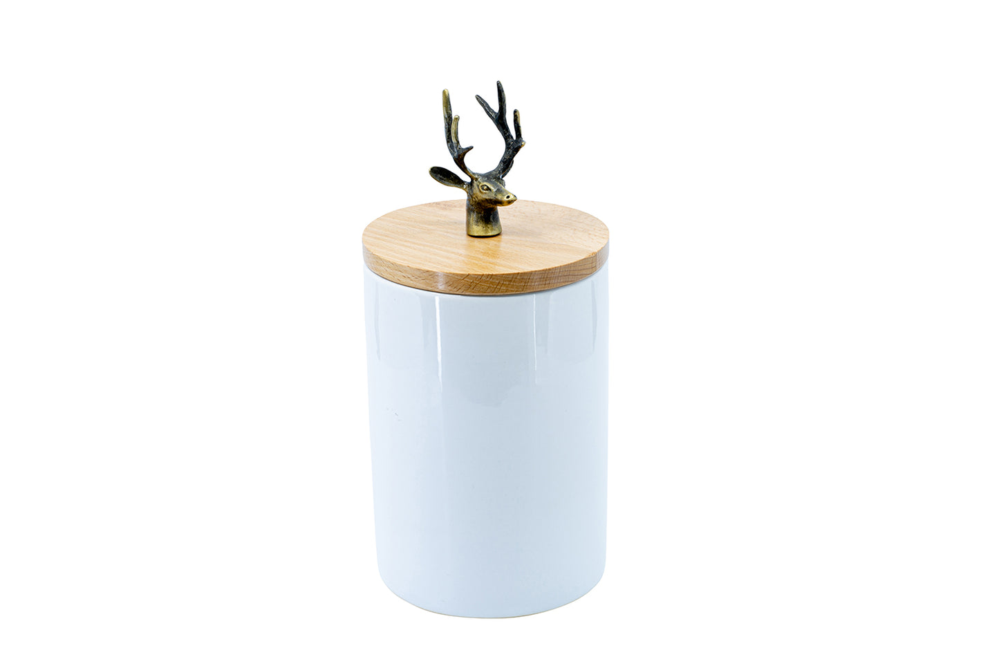 Vorratsdose "Hirsch", Keramik, 23.5 cm