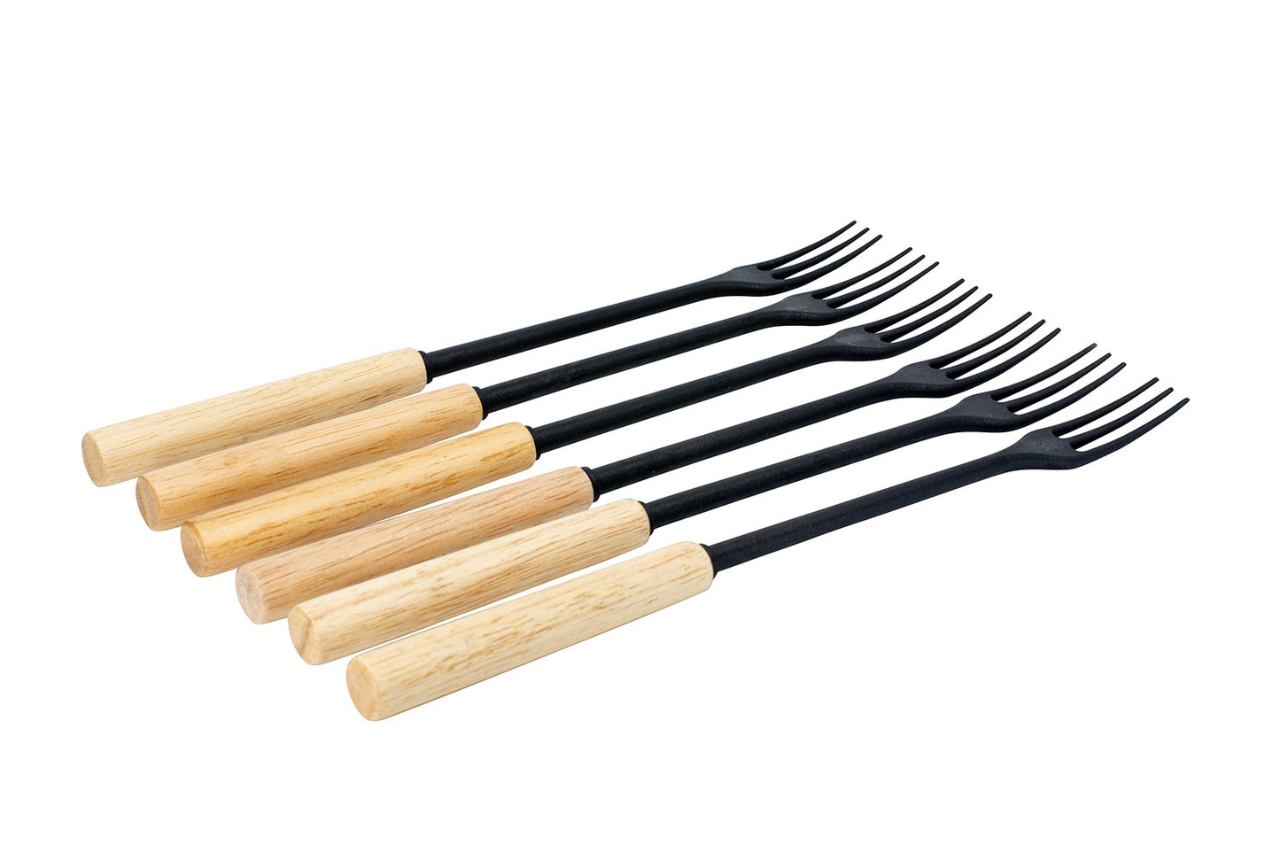 Käsefondue-Gabeln “Protect Wood Black”, 6 Stück