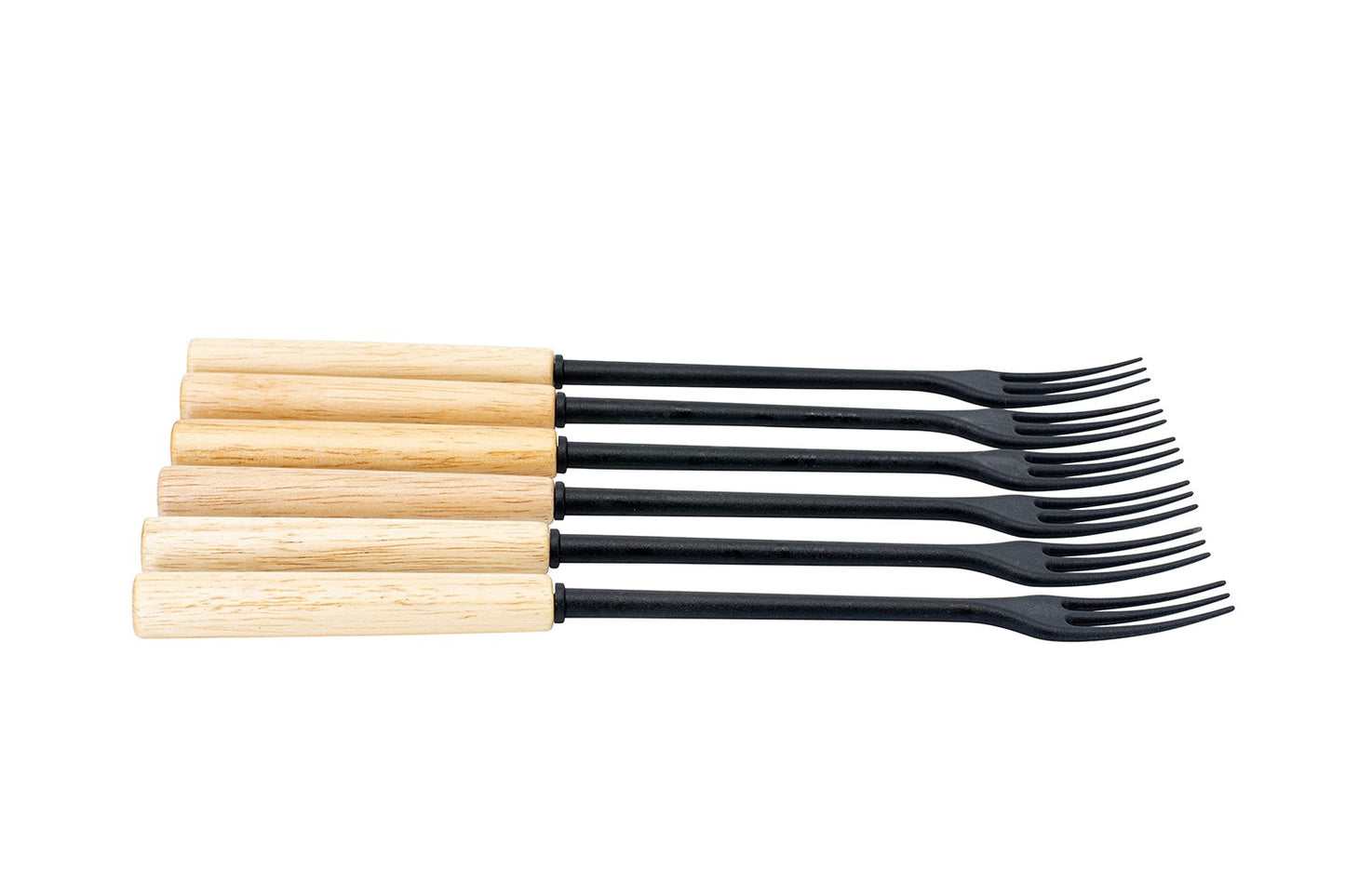 Käsefondue-Gabeln “Protect Wood Black”, 6 Stück