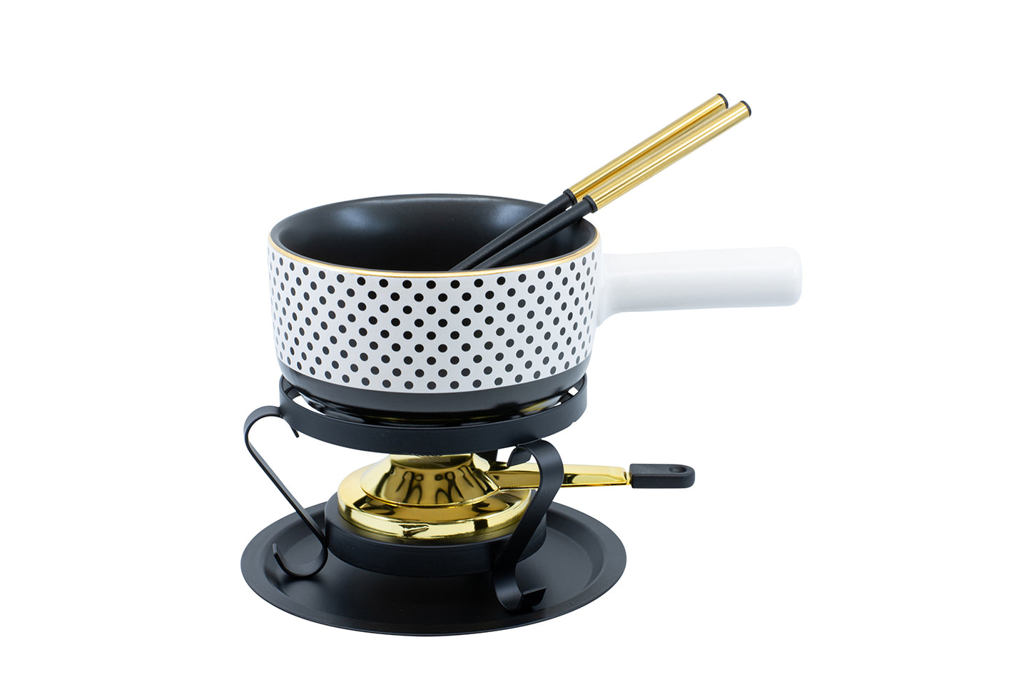 Käsefondue-Set E16 "Dots", Ø 16 cm, 5-teilig