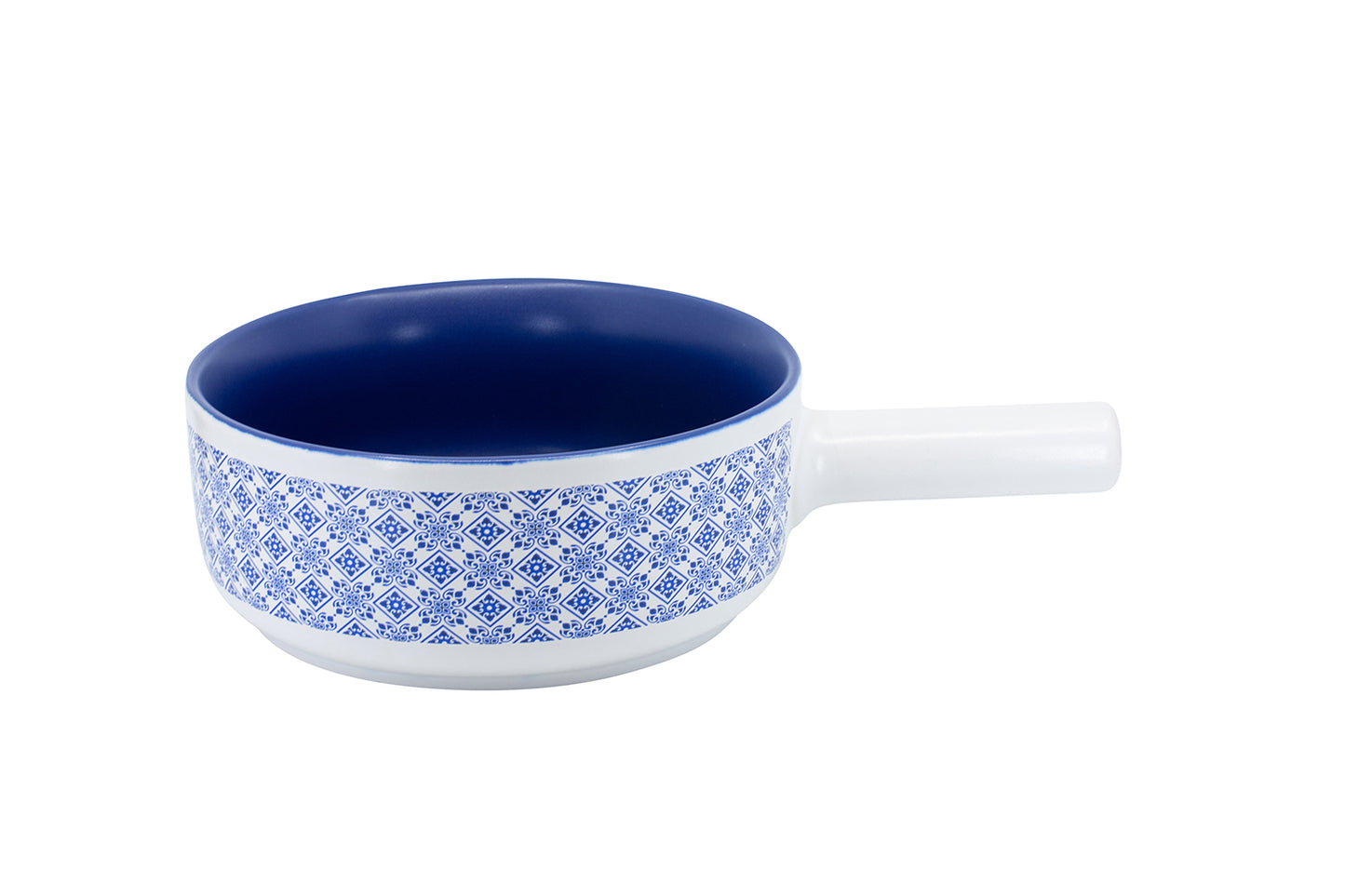 Käsefondue-Caquelon E22 "Kacheln", Ø 22 cm, blau