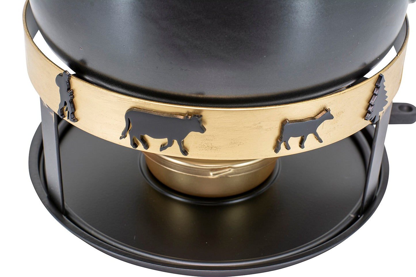 Käsefondue-Set E22 “Golden Alps”, Ø 22 cm, 17-teilig