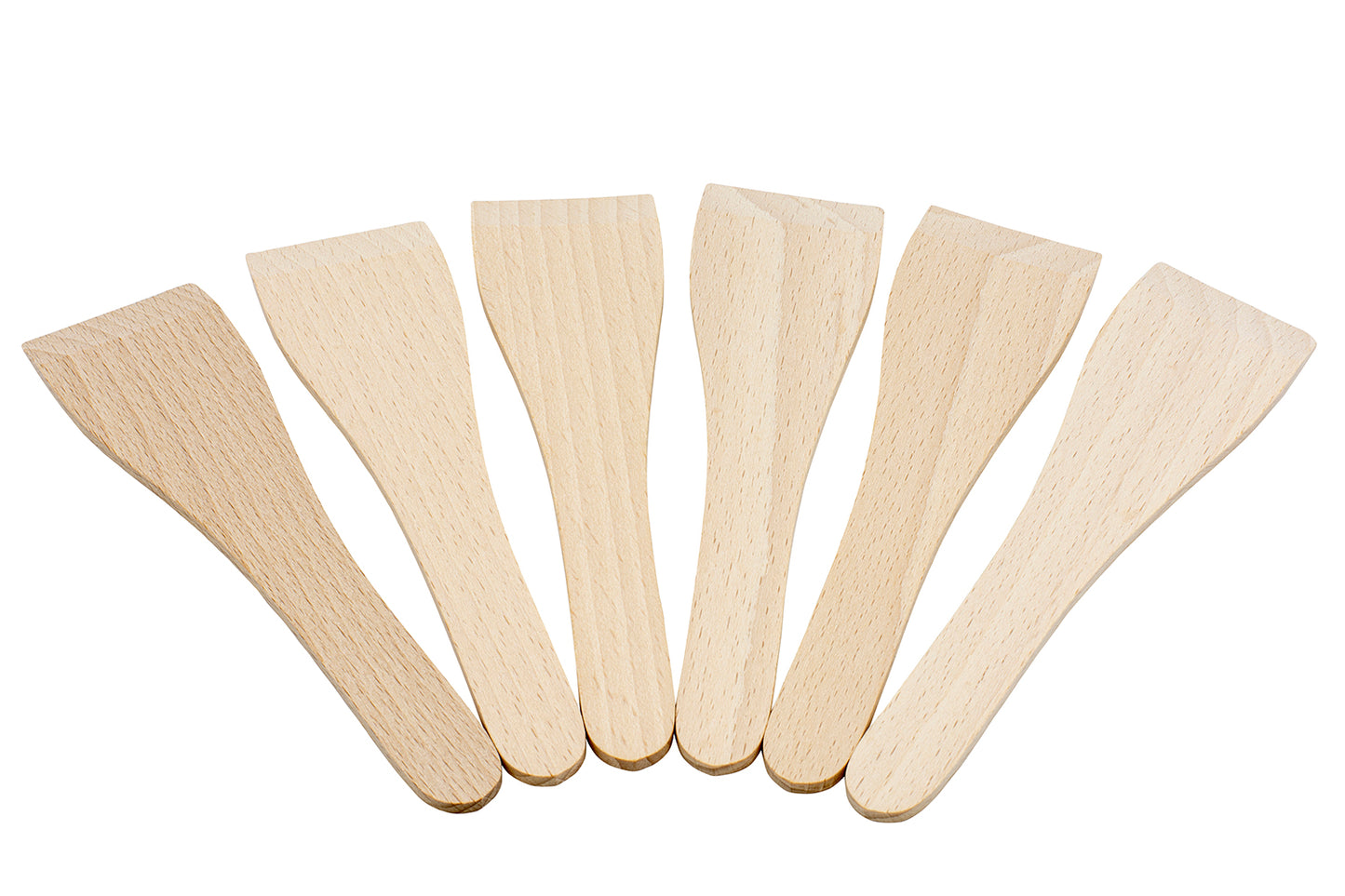 Raclettespachtel, Buche, 17.4 cm, 6er-Set, personalisierbar