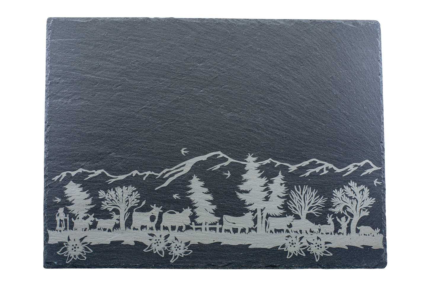 Schieferplatte A40 "Alpaufzug", 40 x 30 cm
