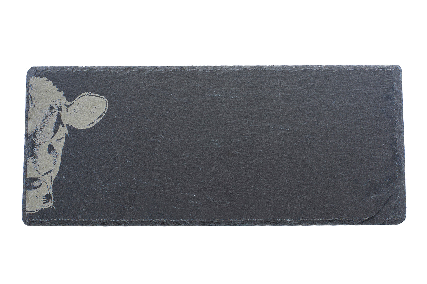 Schieferplatte A33 "Kuh Zoom", 33 x 14 cm
