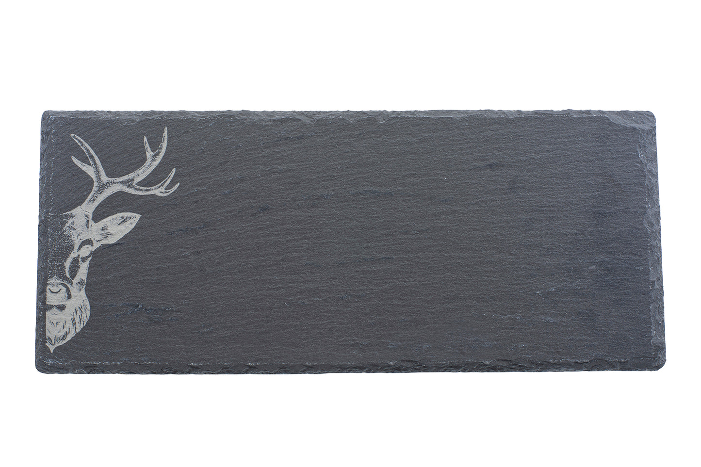 Schieferplatte A33 "Hirsch Zoom", 33 x 14 cm