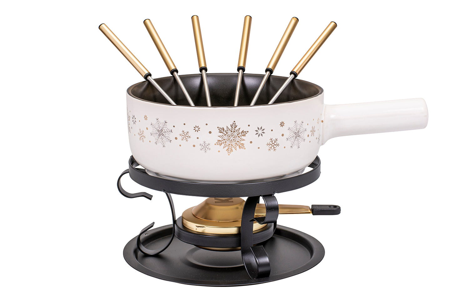 Käsefondue-Set E22 "Sparkling Winter", Ø 22 cm, 9-teilig