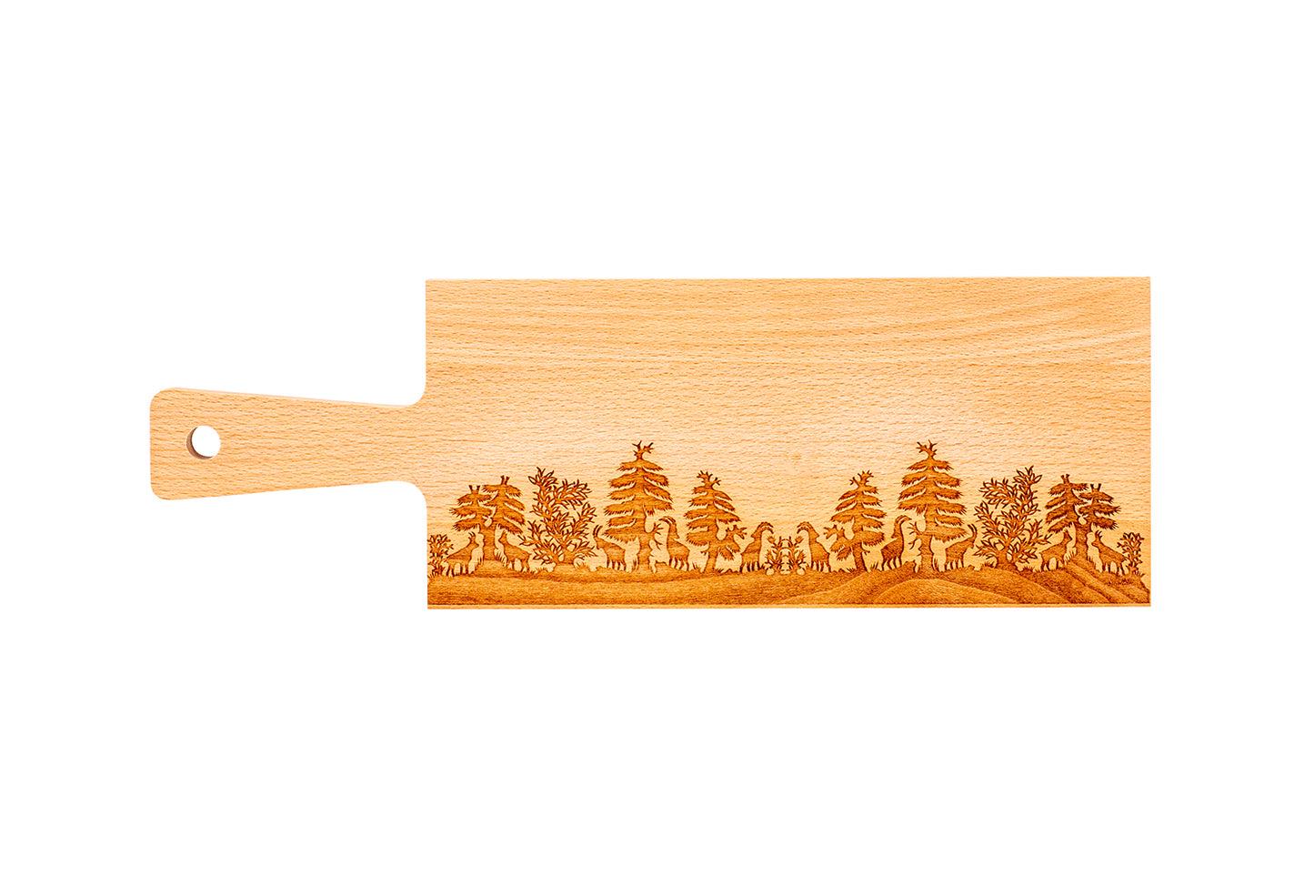 Holzbrett "Steinböcke", Buche, div. Ausführungen