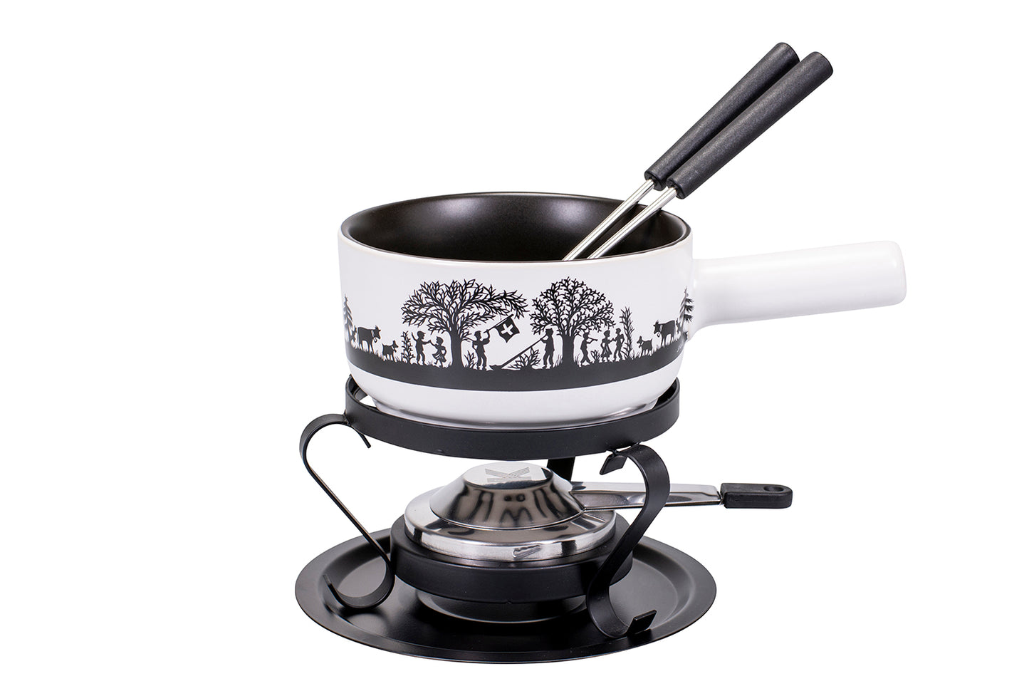 Käsefondue-Set E16 "Bergchilbi", Ø 16 cm, 5-teilig