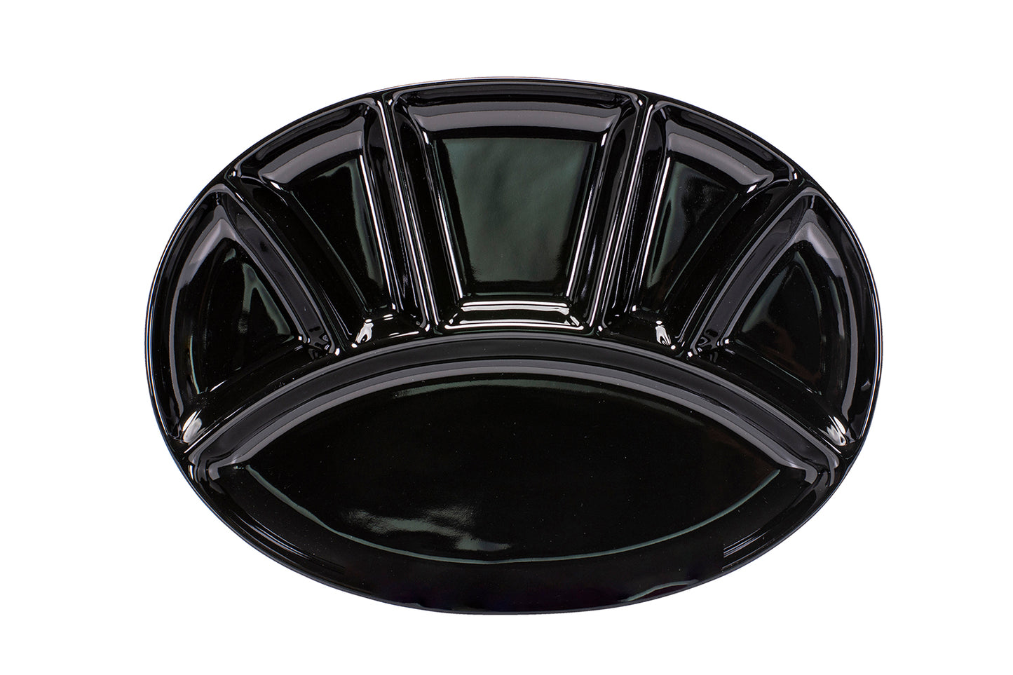 Fleischfondue-Teller "Oval", Keramik, 30 x 22 cm, div. Farben