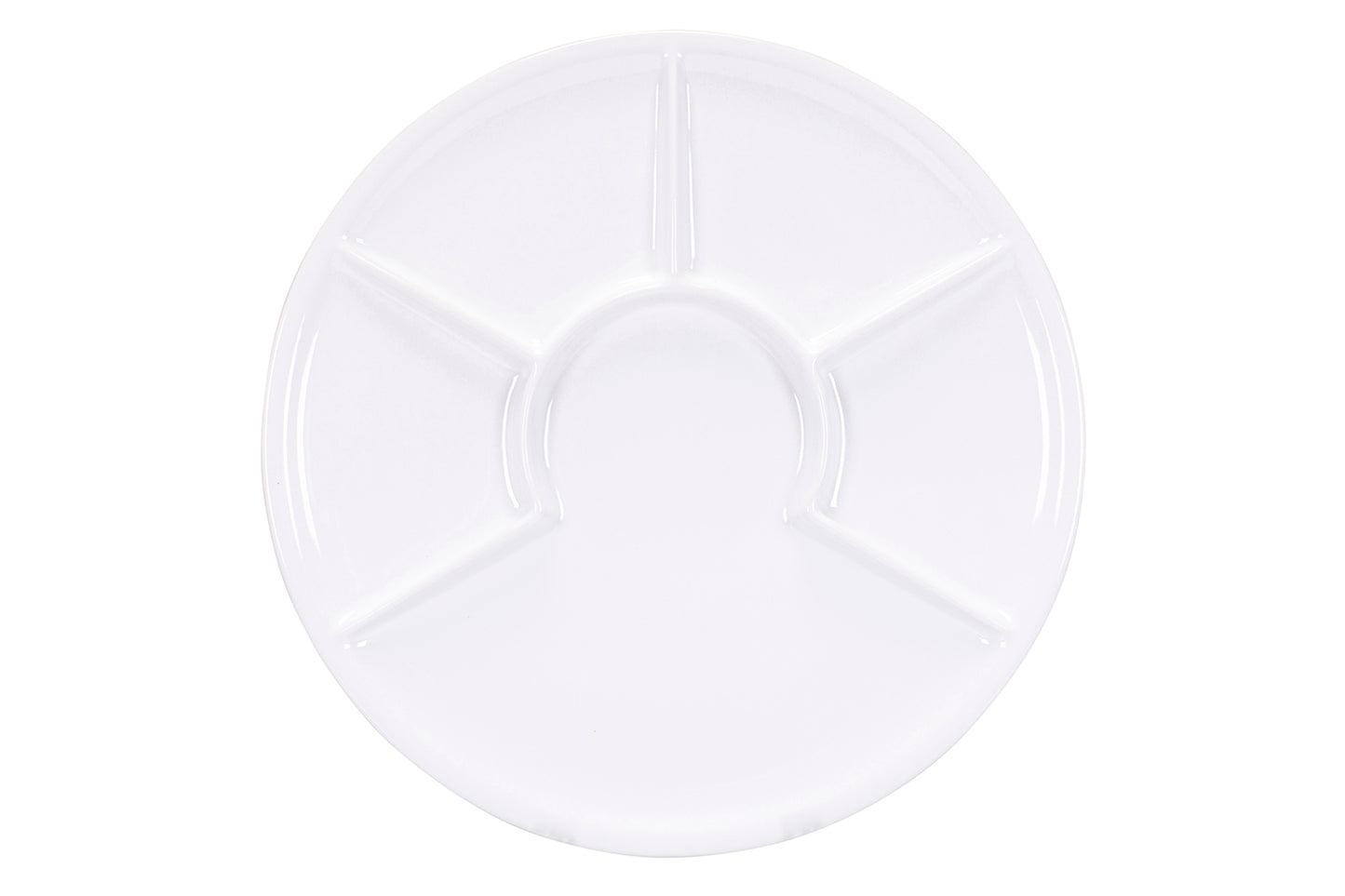 Fleischfondue-Teller "Pure", Porzellan, Ø 28 cm, weiss