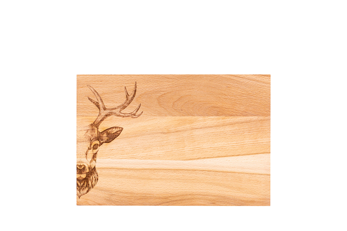 Holzbrett "Hirsch Zoom", Buche, div. Ausführungen