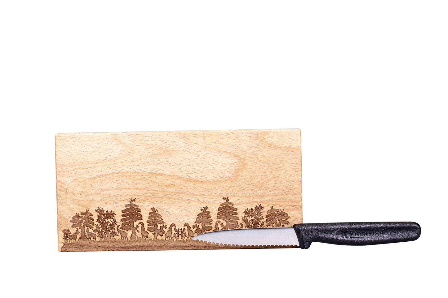 Holzbrett "Steinböcke", Buche, div. Ausführungen