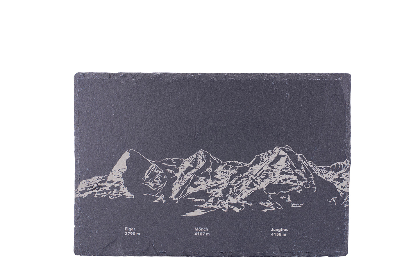 Schieferplatte A30 “Eiger, Mönch und Jungfrau”, 30 x 20 cm
