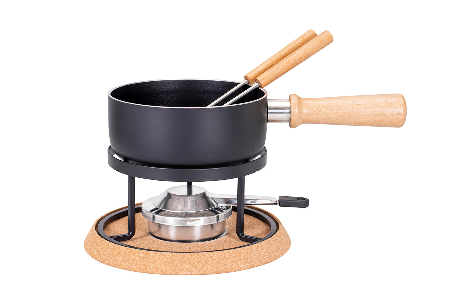 Käsefondue-Set Aluguss "Bernina", Ø 16 cm, 5-teilig