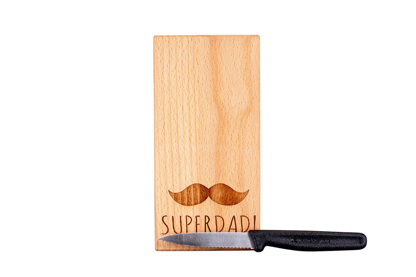Holzbrett “Superdad”, Buche, div. Ausführungen