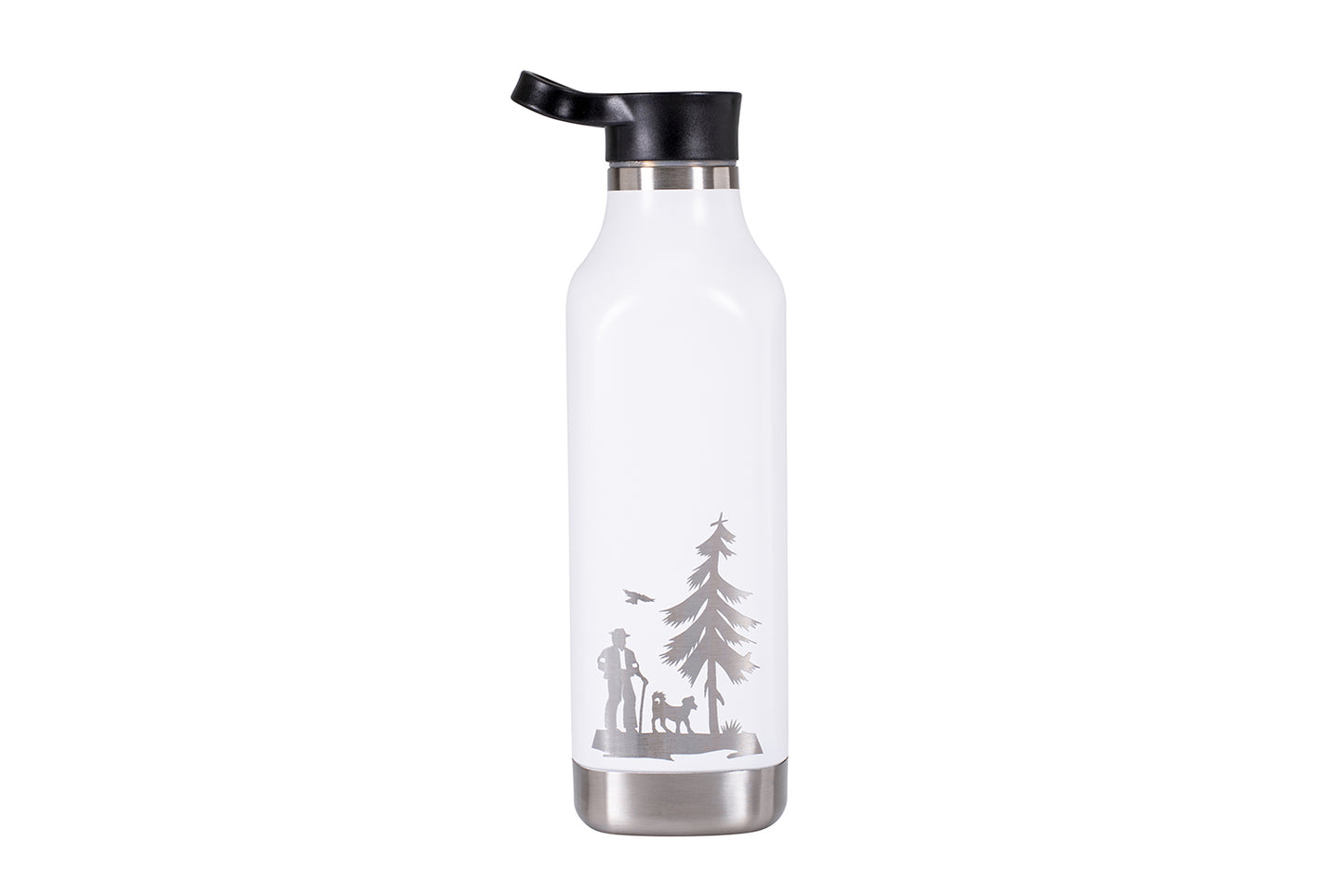 Isolier-Trinkflasche Element "Alpaufzug", 750 ml, weiss