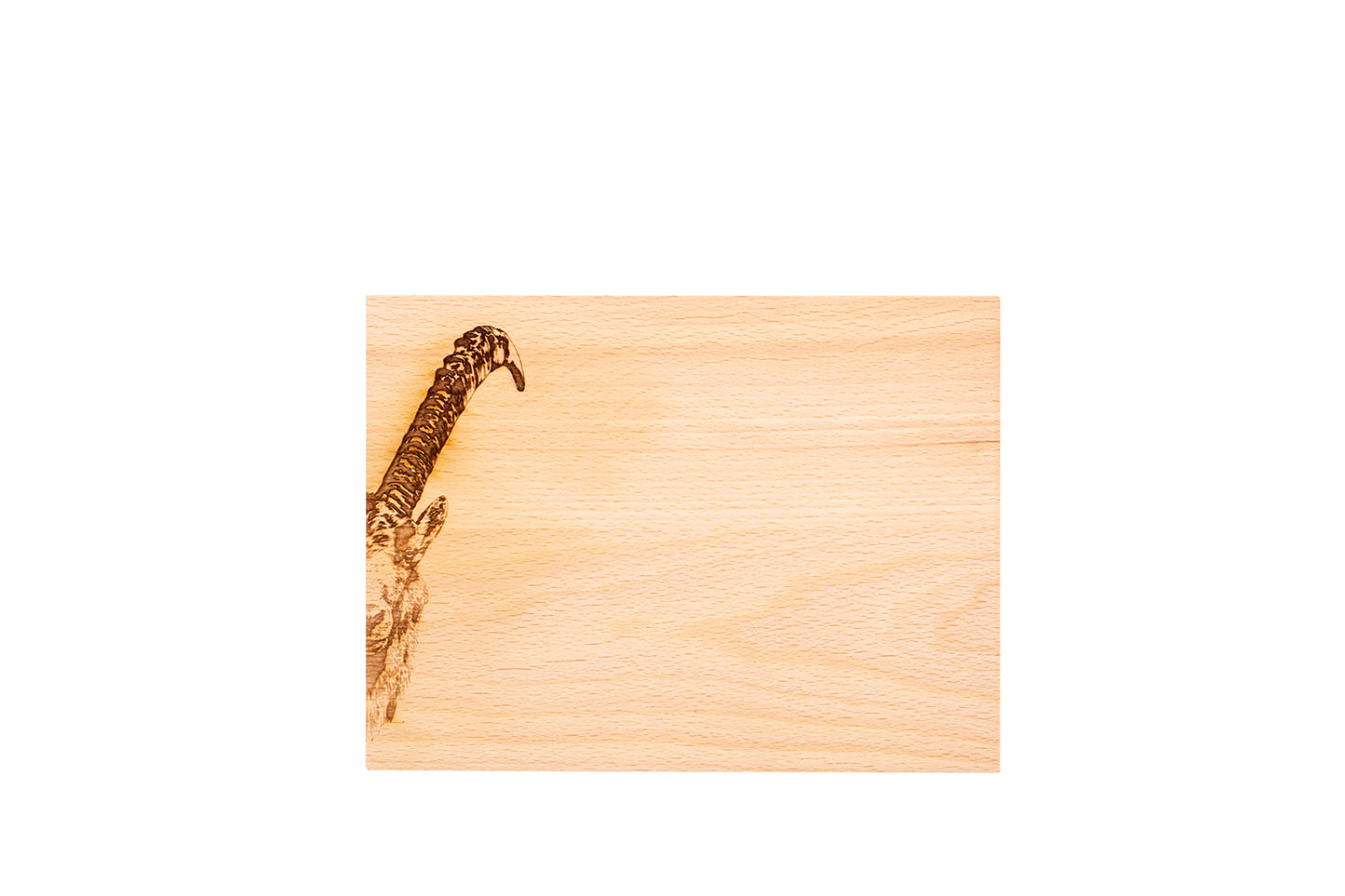 Holzbrett "Steinbock Zoom", Buche, div. Ausführungen