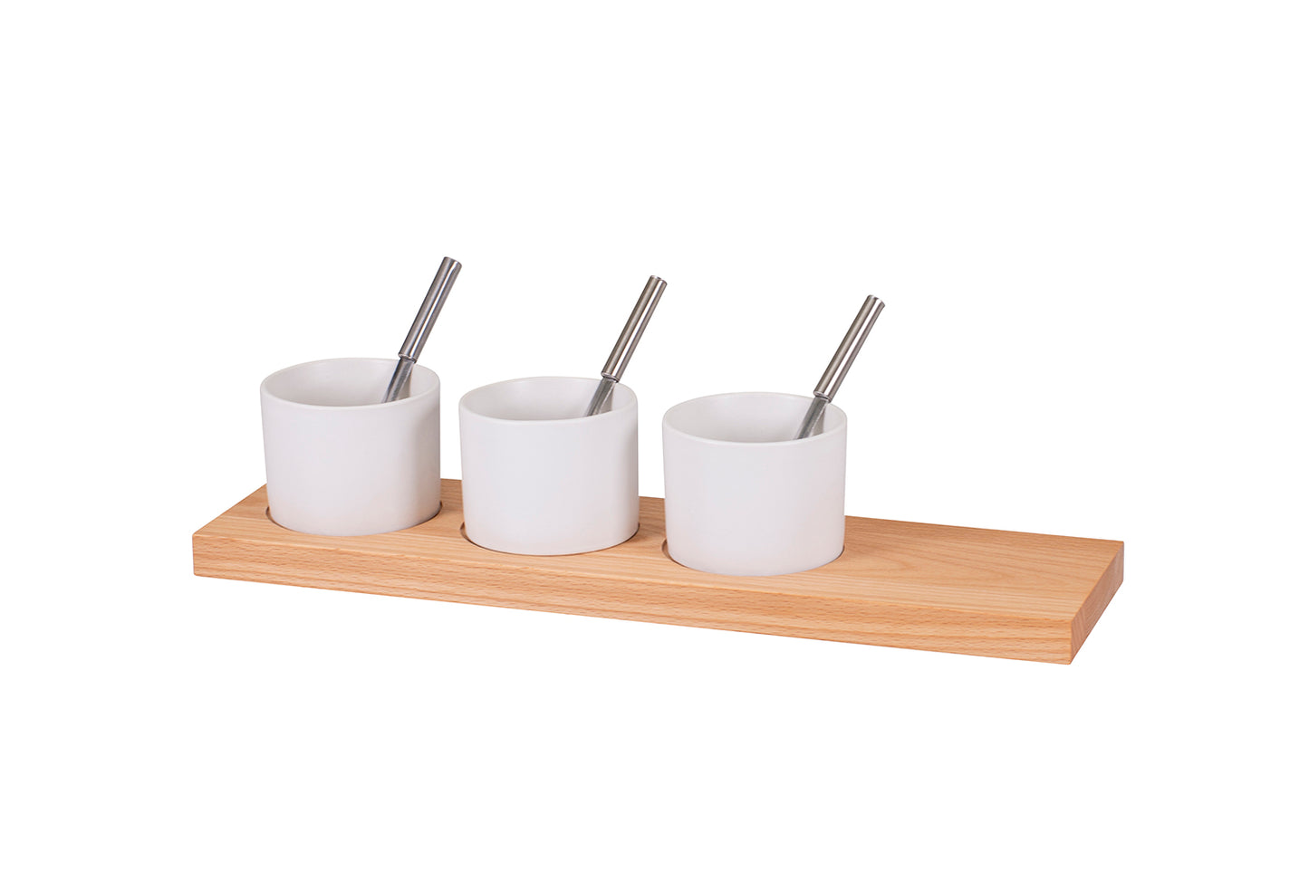 Apéro-Set "Trio", klein, Buche, 40 x 11 x 2 cm