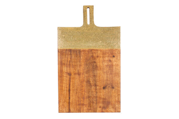 Holzbrett “Shine”, Mangoholz, gold div. Ausführungen