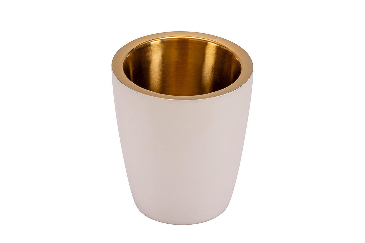 Weinkühler, Edelstahl, créme / goldig, Ø 16 cm