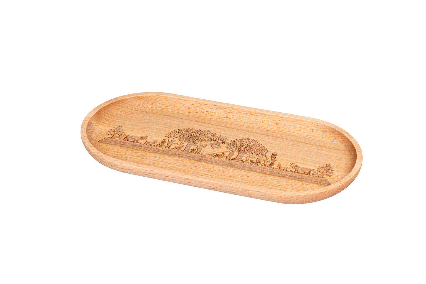 Holzteller oval, "Bergchilbi", Buche, div. Grössen