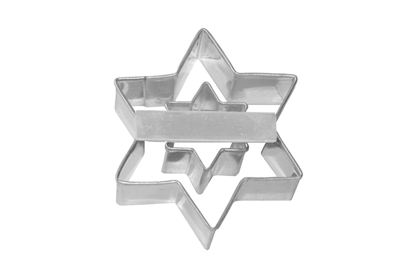 Ausstechform "Stern mit Innenstern", Edelstahl, 6 cm. 5st