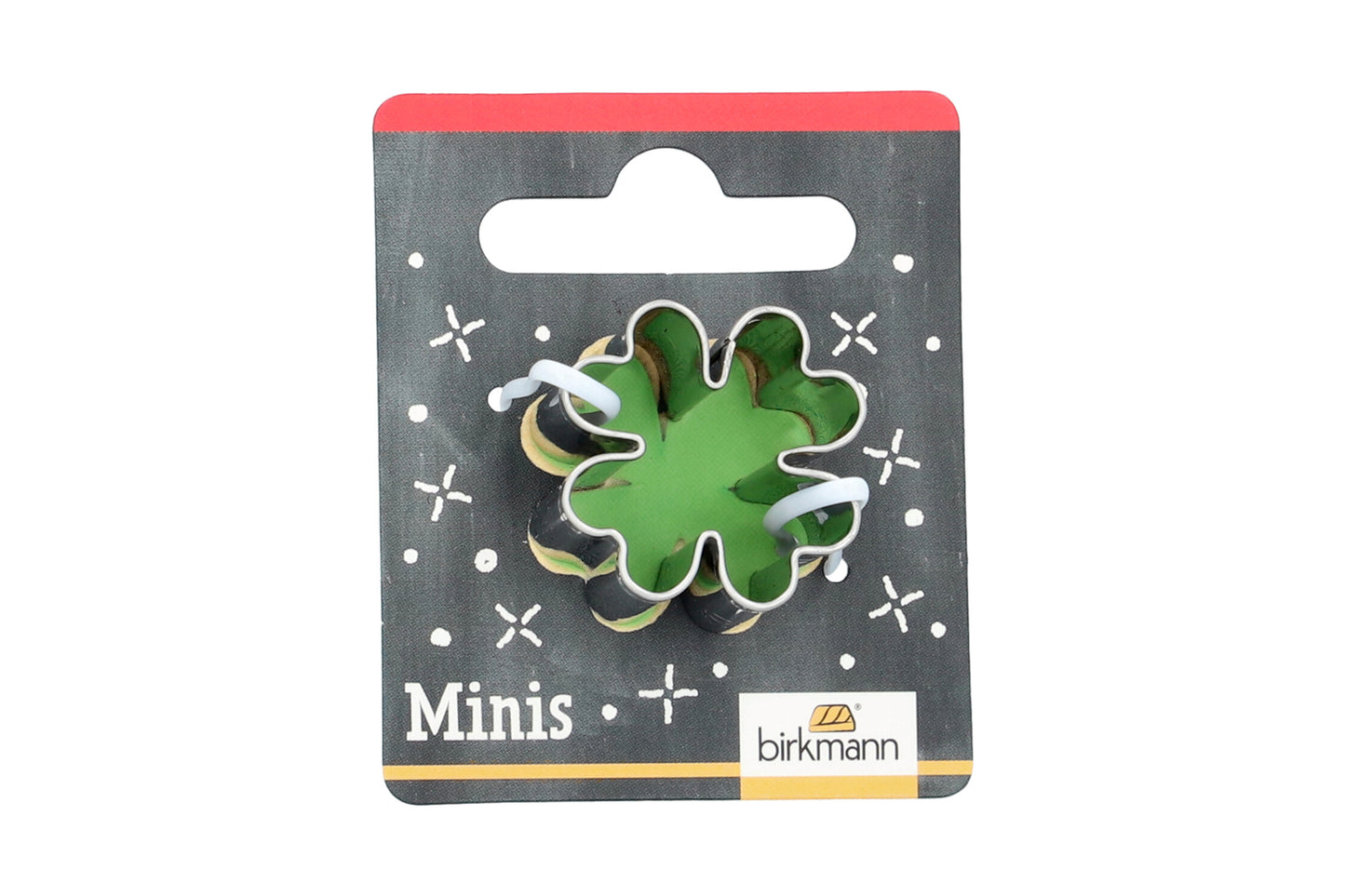 Mini Ausstechform "Kleeblatt", Edelstahl, 2,5 cm. 5st