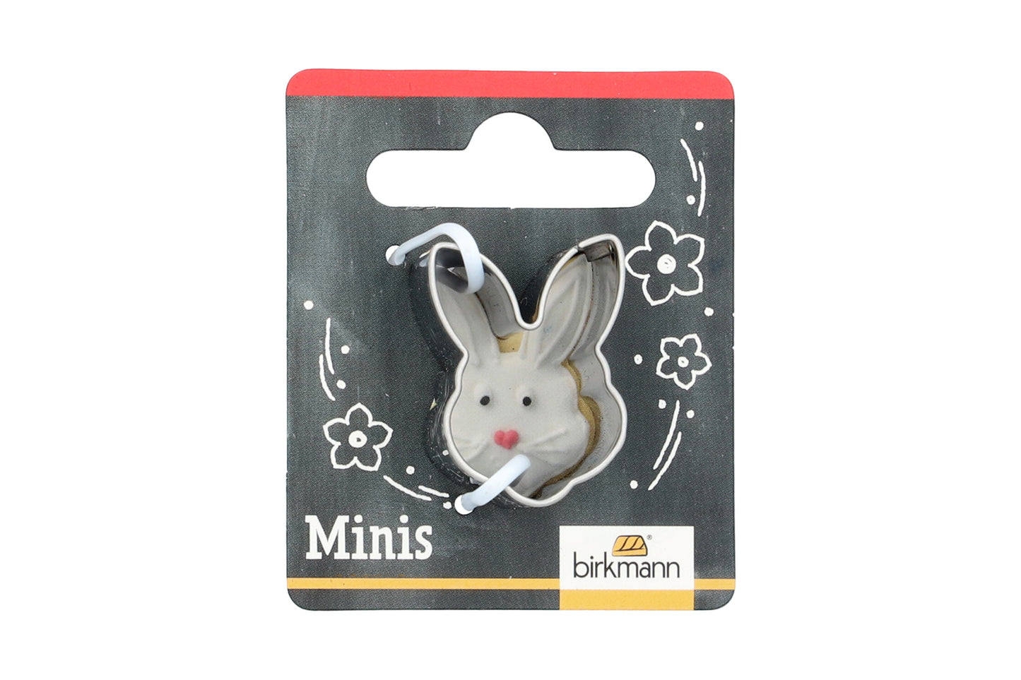 Mini Ausstechform "Hasenkopf", Edelstahl, 2,8 cm. 5st