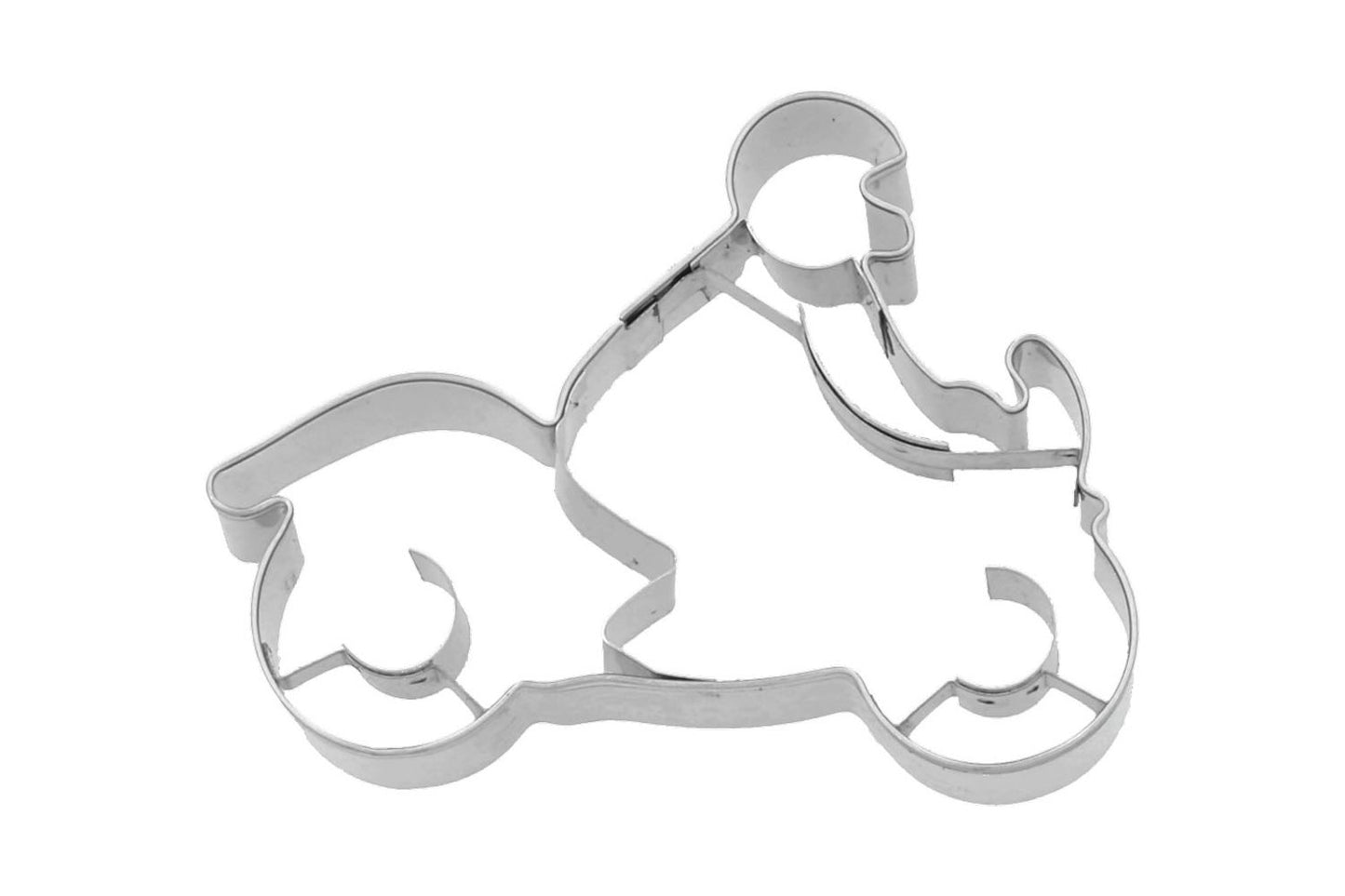 Ausstechform "Motorradfahrer", 8 cm, Edelstahl. 5st