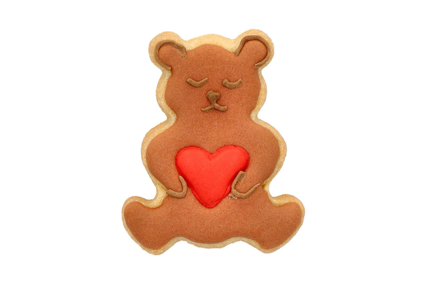 Ausstechform "Teddybär mit Herz", Edelstahl, 6 cm. 5st