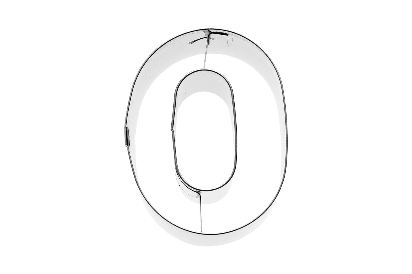 Ausstechform "Zahl 0", Edelstahl, 6 cm, 5st