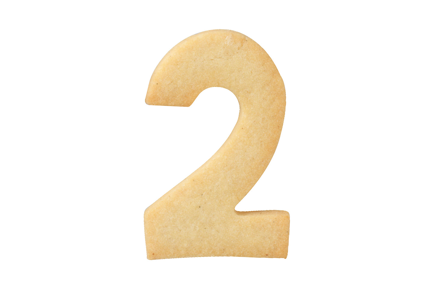 Ausstechform "Zahl 2", Edelstahl, 6 cm, 5st