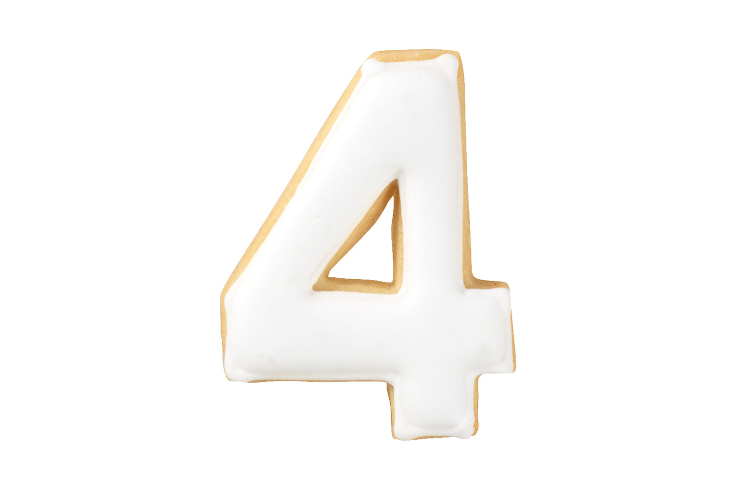 Ausstechform "Zahl 4", Edelstahl, 6 cm, 5st