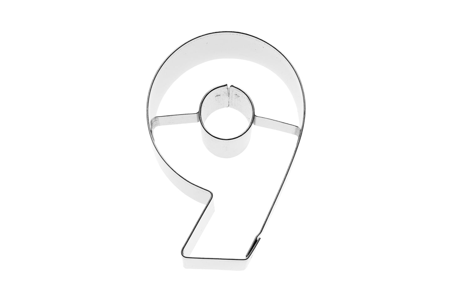 Ausstechform "Zahl 9", Edelstahl, 6 cm, 5st