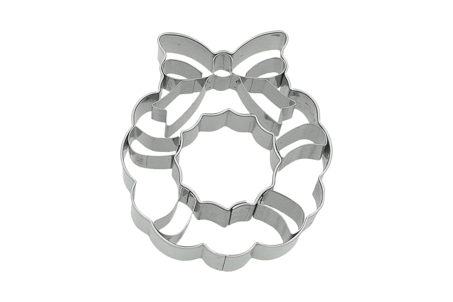 Ausstechform "Weihnachtskranz", 7,5 cm, Edelstahl, 5st