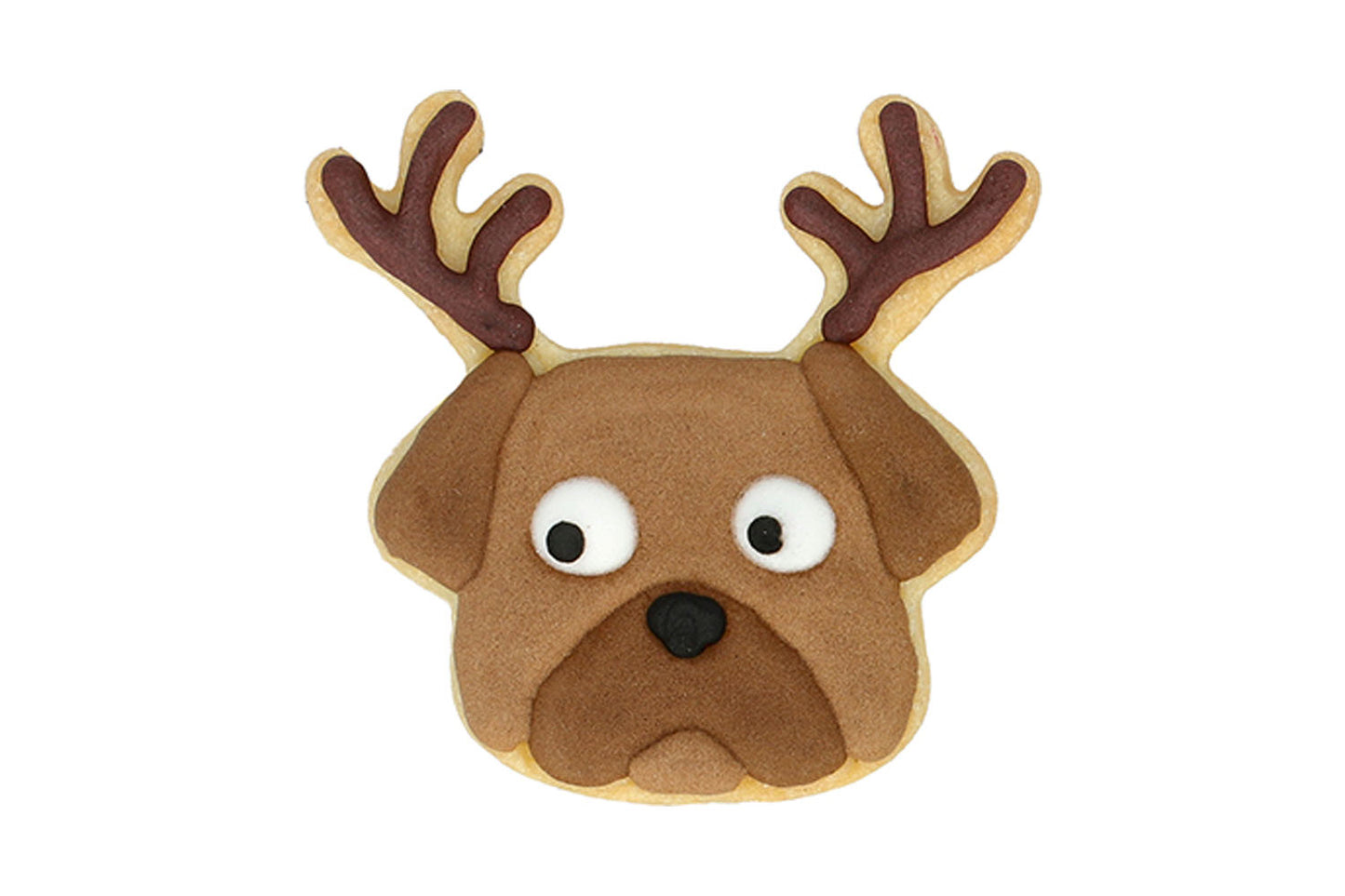 Ausstechform "Weihnachts-Mops", Edelstahl, 6,5 cm, 5st