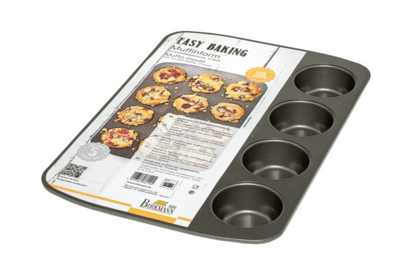 Easy Baking, Muffinform, Ø 7 cm, 37 x 26 cm, anthrazit