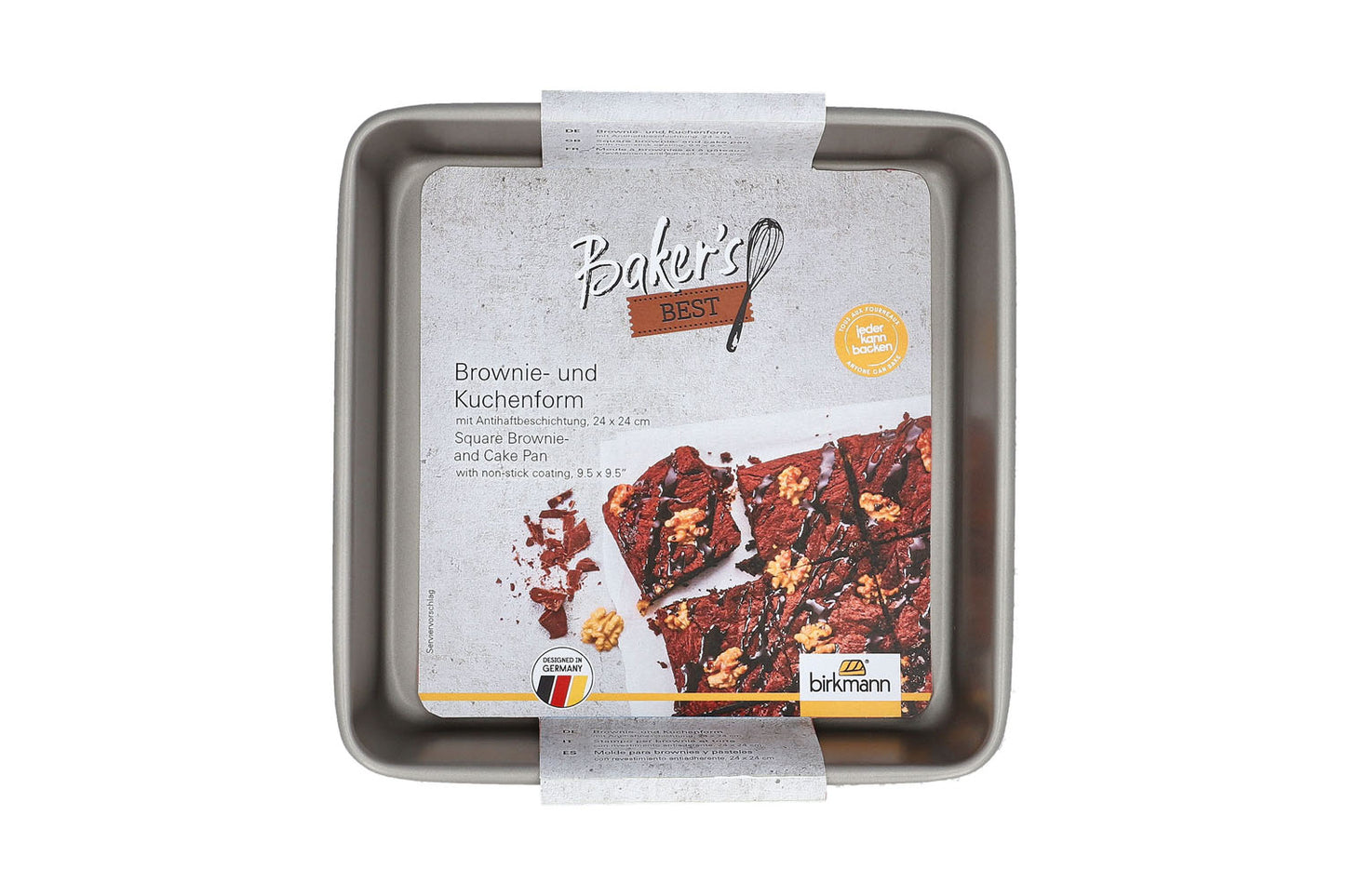 Bakers Best, Brownie- und Kuchenform, 24 x 24 cm, grau