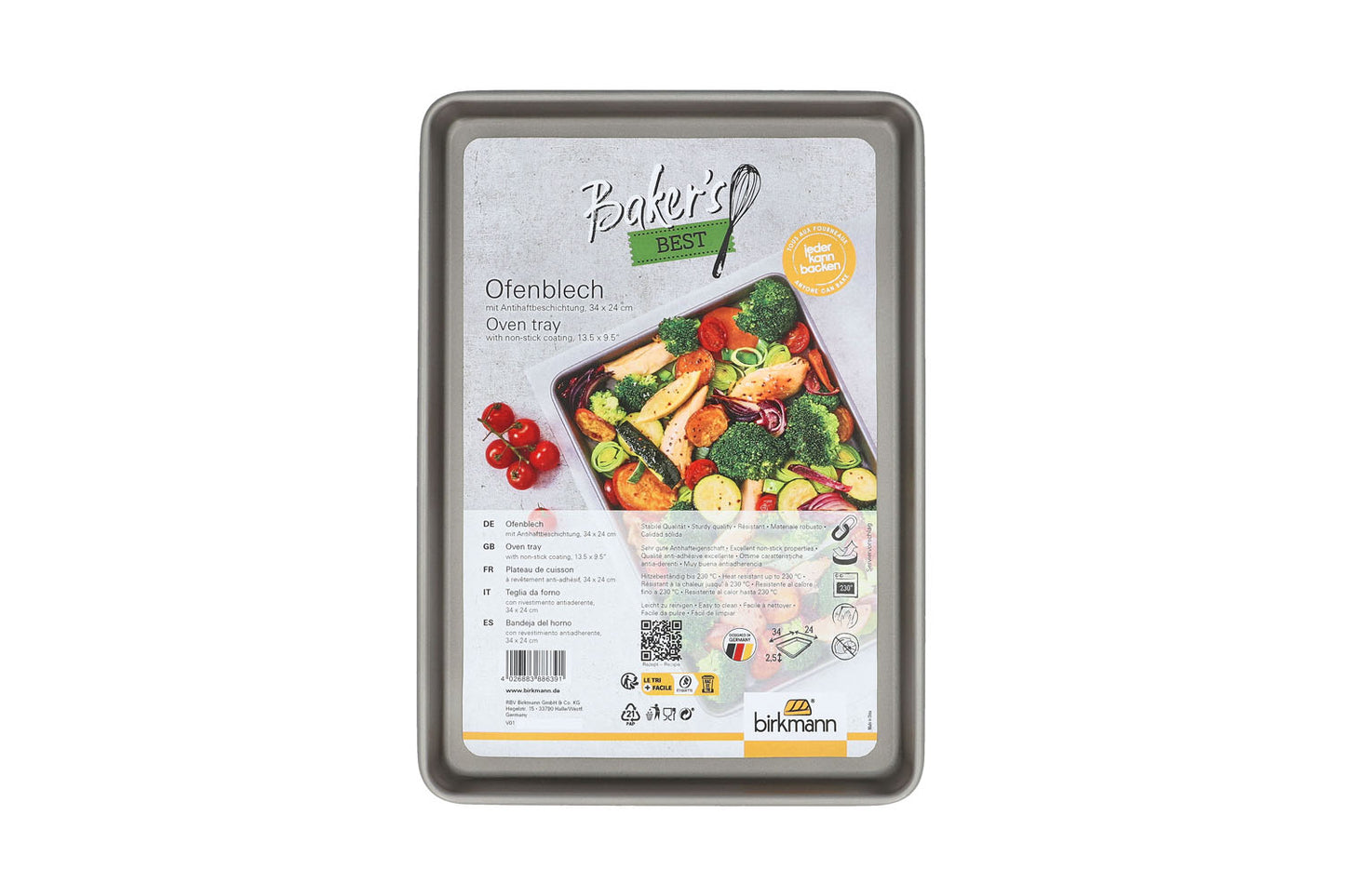 Bakers Best, Ofenblech, 34 x 24 cm, grau