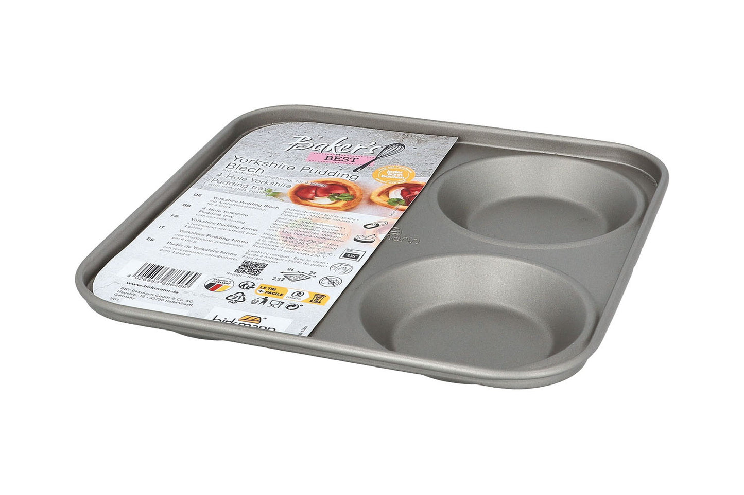 Bakers Best, Yorkshire Pudding Blech, 24 x 24 cm, grau