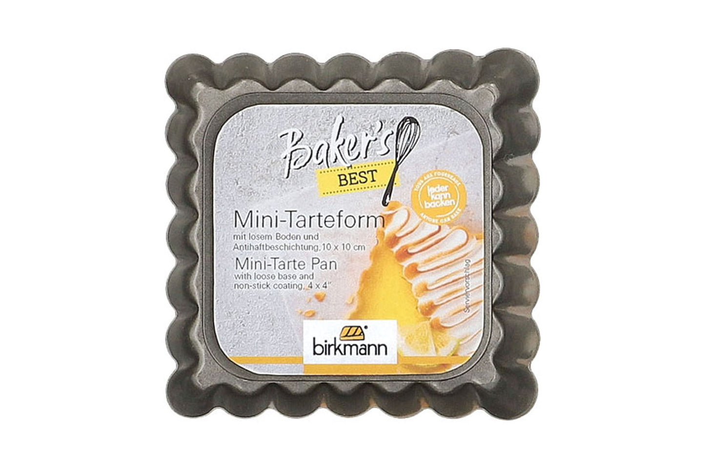 Bakers Best, Mini-Tarteform, 10 x 10 cm, grau