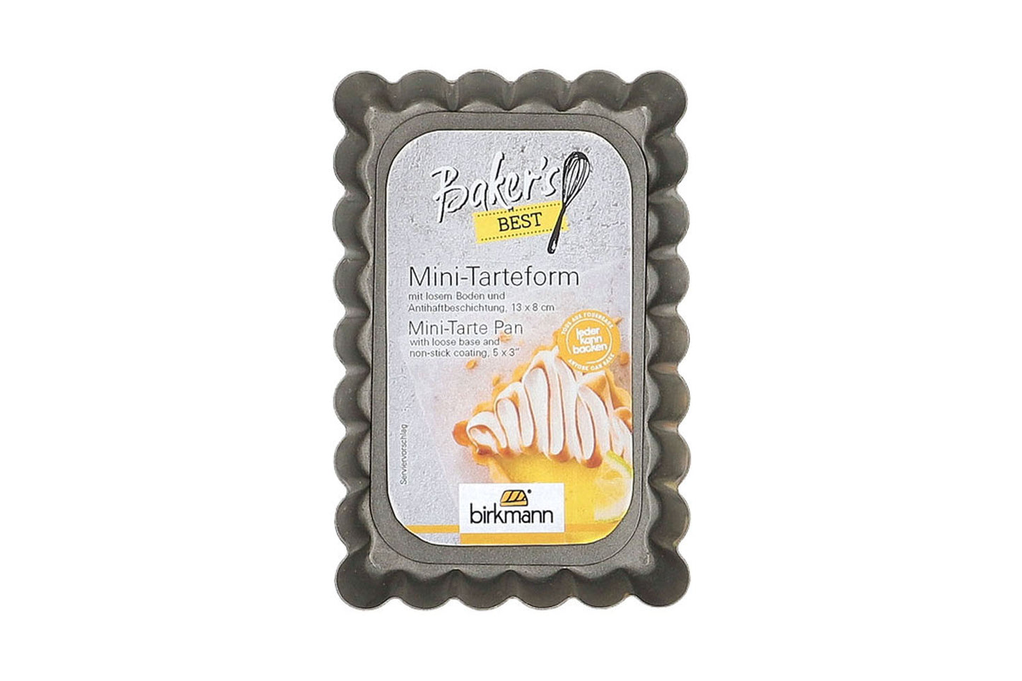 Bakers Best, Mini-Tarteform, 13 x 8 cm, grau