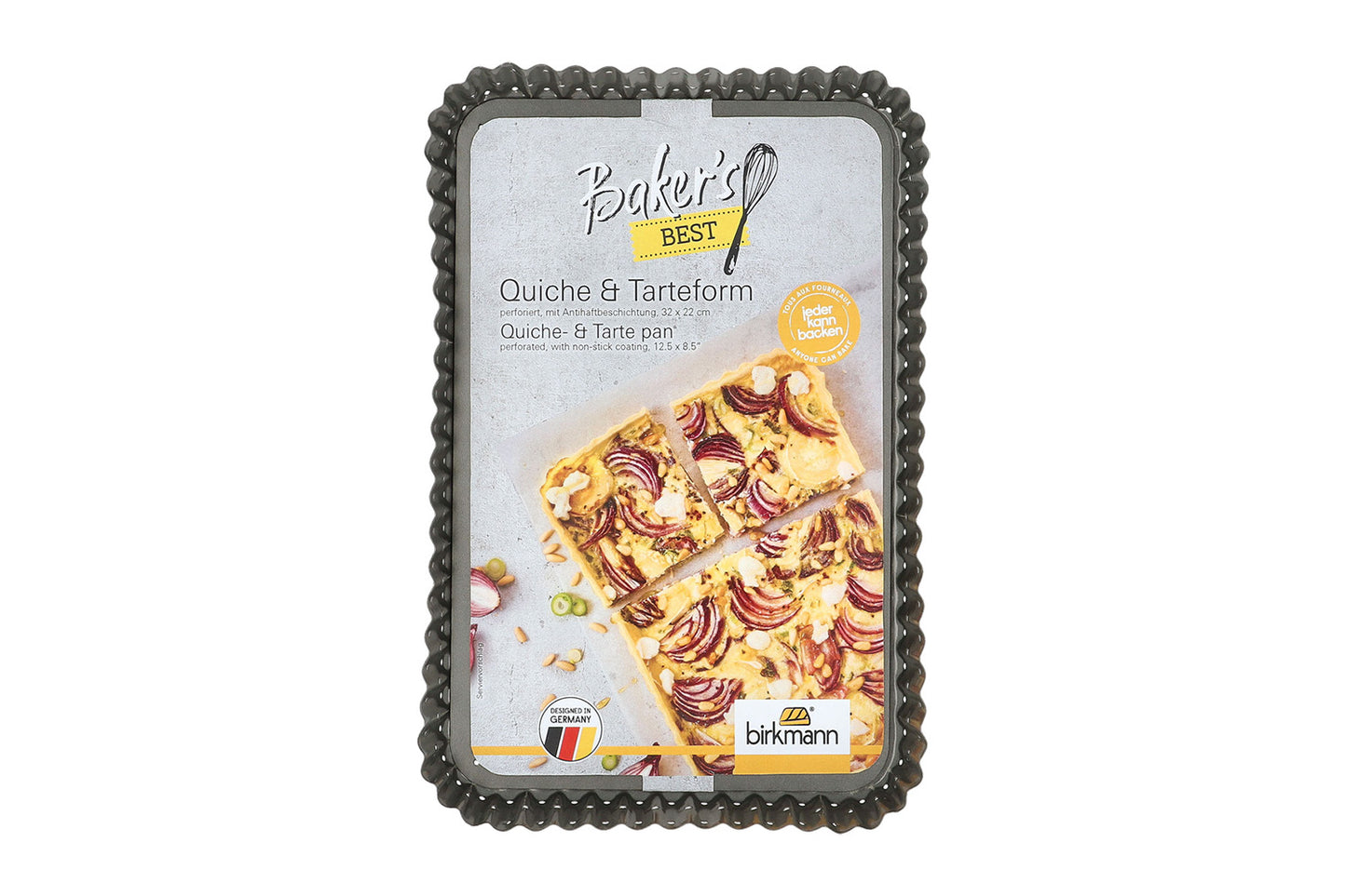 Bakers Best, Quiche- & Tarteform, 32 x 22 cm, grau