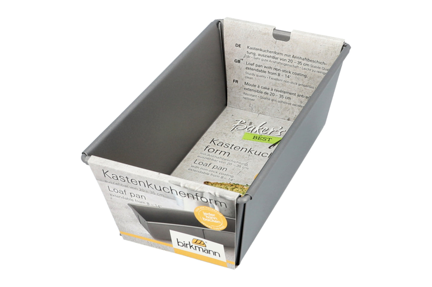 Bakers Best, Kastenkuchenform, ausziehbar, 20 - 35 cm, grau