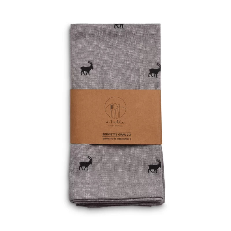 À Table – Tischset Steinbock beige