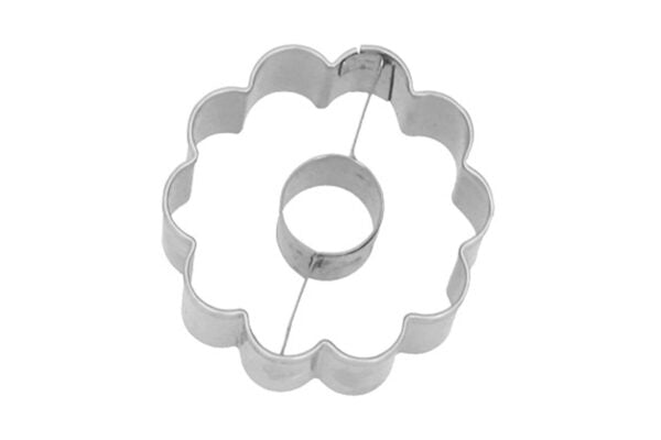 Ausstechform “Blume”, 4.5 cm, mit Innenprägung, Edelstahl, 5st