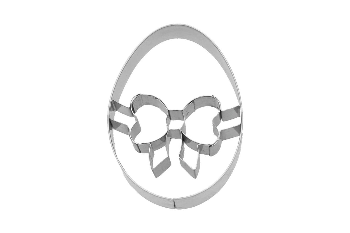 Ausstechform "Ei mit Schleife", Edelstahl, 6.5 cm. 5st